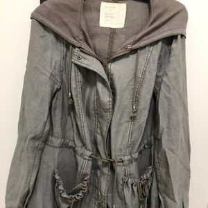 Free People Army Green Utility Jacket